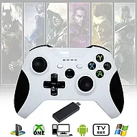 Джойстик XBox X-One беспроводной игровой геймпад с вибрацией, контролер Bluetooth манипулятор Белый dto