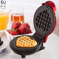 Электрическая мини - вафельница с форме сердца Waffle Maker с антипригарным покрытием