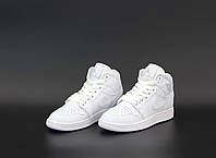 Мужские кроссовки Nike Air Jordan 1 Retro High, кожа, белый, Китай 42