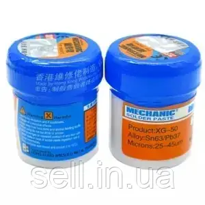 Паяльна паста Mechanic XG-50 • Оригінал • Для SMD/BGA • Sn63/Pb37 • 35 г, фото 1