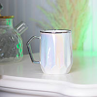 Чашка керамическая Glaze 450мл в зеркальной глазури чашки для кофе Желтый