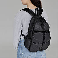 Рюкзак женский черный Пиксель Дутый женский рюкзак Рюкзак жіночий Піксель дутий чорний (Код: с55)