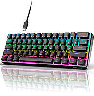 Дротова механічна ігрова клавіатура | Програмована провідна клавіатура QMK/VIA RGB З підсвічуванням 61 Клавіша