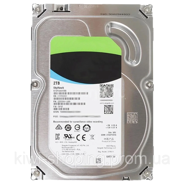 Жесткий диск 3.5" ST2000VX016, 2 ТБ, SATA 6 Гб/с, кэш 256 Мб, 100 x 20 ...