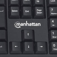 Проводная компьютерная клавиатура Manhattan черная базовая клавиатура