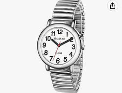 Кварцовий годинник унісекс з еластичним браслетом із неіржавкої сталі