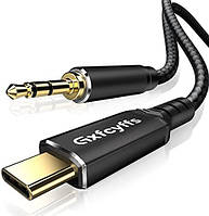 Gxfcyffs USB C на 3,5 мм Aux-кабель 1 м, [не для виклику] Тип C на Aux-кабель Аудіокабель для автомобіля