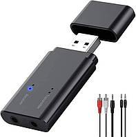 Передавач та приймач Greatzer USB Bluetooth 5.0, бездротовий передавач ключа 2 в 1 Енергозберігаючий