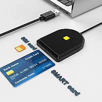 USB-считыватель смарт-карт Считыватель SIM-карт для DOD Military USB Общий доступ CAC SIM-ID IC Bank Healt