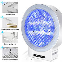 ZETOKE Electric Mosquito Killer, 12W 4000V UV Безшумна зовнішня лампа для знищення комарів