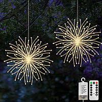 Jsdoin 2 Pack Firework Lights, 200 світлодіодних вогнів без пульта
