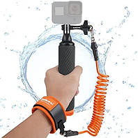 Нескользящая ручка для экшн-камеры Плавающее крепление для рукоятки + защитный ремешок со стальным сердечником