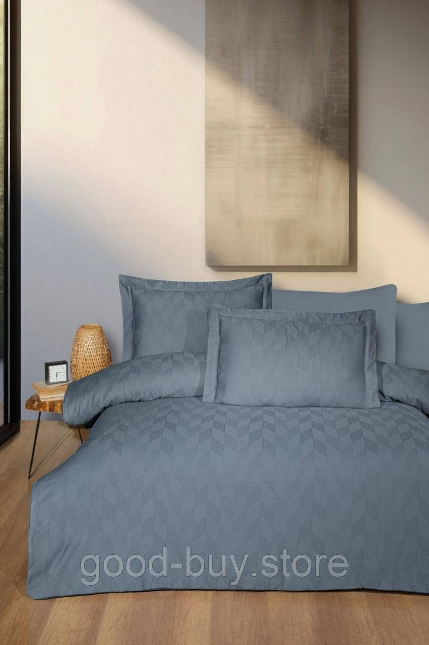 First Choice Boris Dark grey постільна білизна сатин-жаккард євро 200х220 Туреччина