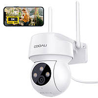 COOAU (онновлена) 2K зовнішня камера спостереження, PTZ-камера WLAN, зовнішня IP-камера Wi-Fi,