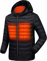 XL Куртка Venustas с подогревом и батареей размер XL (унисекс), термопальто для М/Ж со съемным капюшоном СТОК