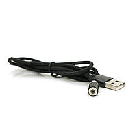 Магнитный кабель PiPo USB 2.0, 1m, 2А, тканевая оплетка, бронированный, Black, OEM c
