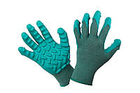 Перчатки зеленые с защитой от ударов (L8000)