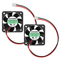 Новый ANVISION 2-Pack 40 мм x 10 мм DC 12V Бесщеточный вентилятор охлаждения