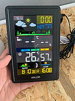 Б/У (без заводской упаковки )Радиометеостанция с наружным датчиком, радиочасами, цифровым цветным дисплеем
