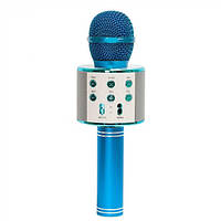 Караоке микрофон с колонкой WS-858 беспроводной (WS-858(Blue))