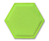 Декоративный самоклеящийся шестиугольник под кожу зеленый 200x230мм (1102) SW-00000742