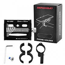 Велотримач під телефон BG-090 ALUMINUM велосипедний тримач Чорний, фото 4