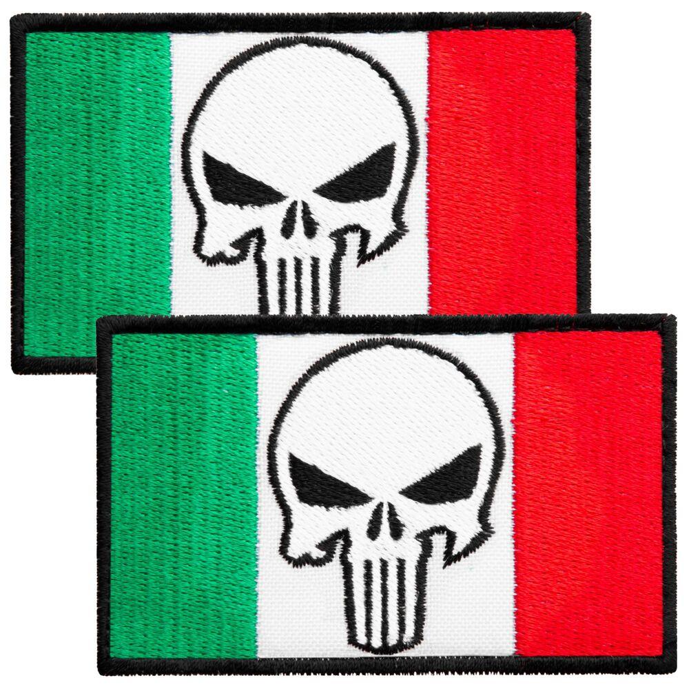 Набір шевронів 2 шт з липучкою Череп Карателя Punisher Прапор Мексики 5х8 см вишитий патч нашивка Мексика