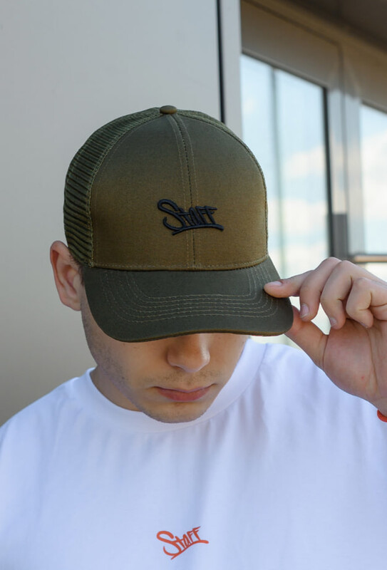 Літня кепка-тракер кольору хакі Staff khaki logo