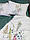 Постільна білизна First choice Sarnia oil green 3D Satin евро 200х220, фото 4