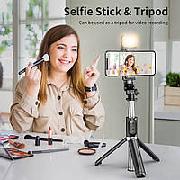 Штатив Selfie Stick с заполняющим светом, Tupwoon Extendable Selfie Stick 41" пошкоджена заводська коробка