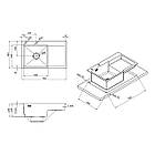 Кухонна мийка Kroner KRP Gebürstet — 7848LHM (3/1 мм), фото 2