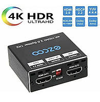 Розгалужувач HDMI 1x2 4K 60 Гц