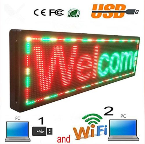 Рекламна світлодіодна панель LED RGB + Wi-Fi керування PowerLed рухомий рядок, фото 1
