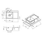 Кухонна мийка Kroner KRP Gebürstet — 7849LHM (3/1 мм), фото 2