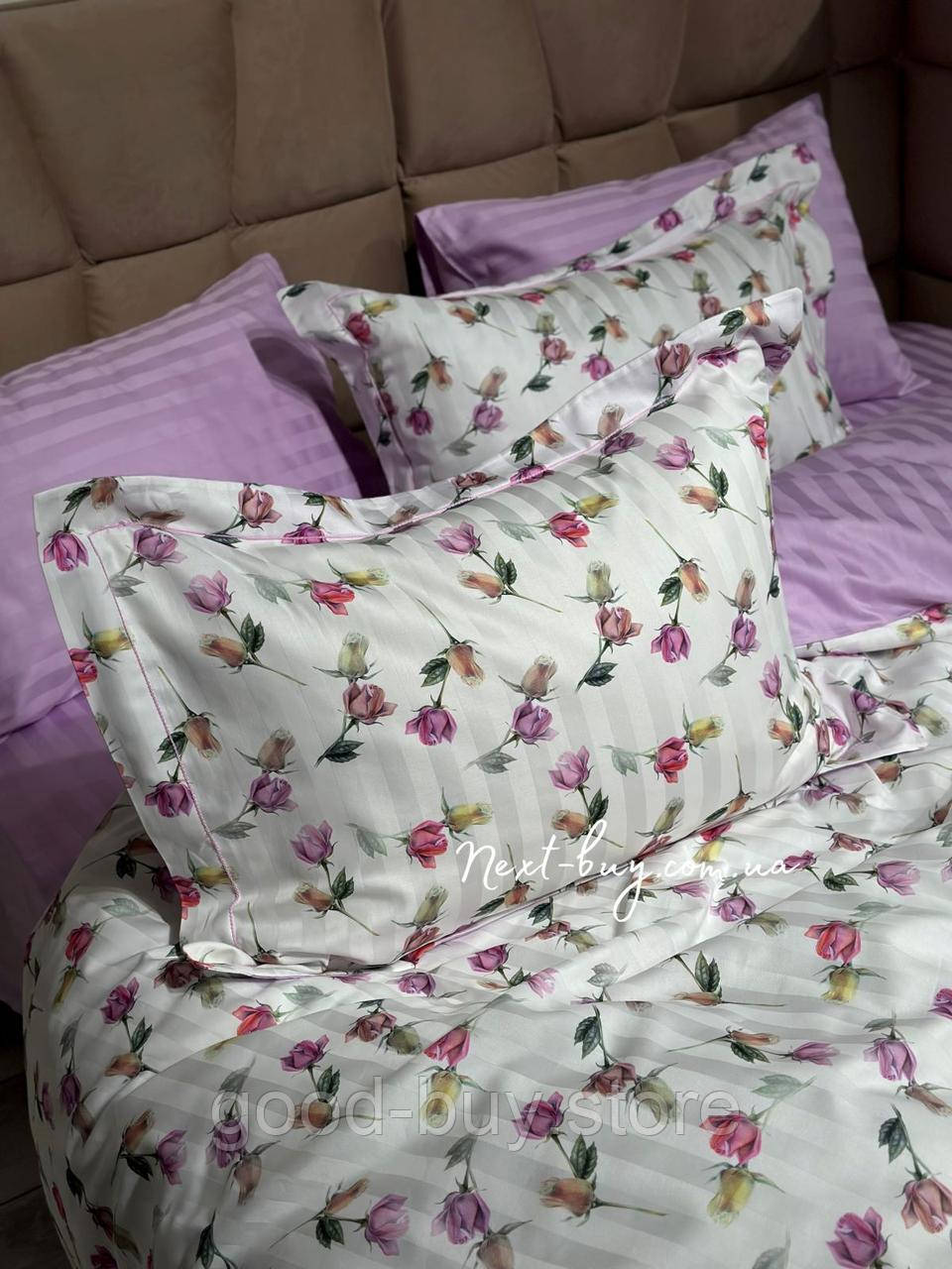 Maison Dor Rose Dream lilac постільна білизна 200x220см сатин жакард