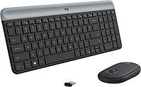 Тонка бездротова клавіатура та миша Logitech MK470