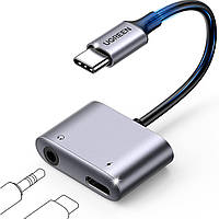 Адаптер для наушников и зарядное устройство UGREEN USB C 2 в 1