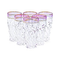 Прозрачные стаканы под сок набор высоких стаканов 6 штук PRO