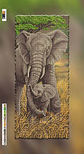 Схема для вишивання бісером на підрамнику Слони