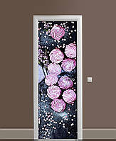 Наклейка на дверь Zatarga «Черничный зефир» 650х2000 мм виниловая 3Д наклейка декор самоклеящ LP, код: 6442632
