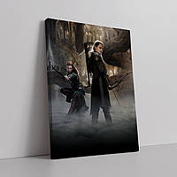 Картина на холсте "Властелин колец, эльфы Леголас и Тауриэль, Lord Of The Rings", 60×43см
