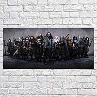 Плакат "Гномы Средиземья, Властелин колец, Hobbit, Lord Of The Rings", 60×133см