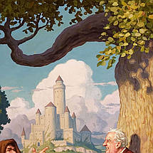 Плакат "Джон Толкін і гном під дубом, Hobbit, Lord Of The Rings", 60×43см, фото 3