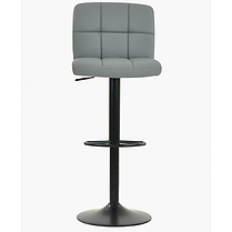 Барний стілець зі спинкою Bonro B-0106 сірий з чорною основою, фото 2