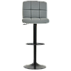Барний стілець зі спинкою Bonro B-0106 сірий з чорною основою, фото 2