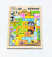 Розвиваюча дерев'яна іграшка "Тетріс Тварини", PuzzleOK Puz-22924