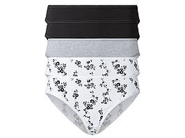 Жіночі труси esmara батал, 5 штук, розмір XL/XXL, колір білий, сірий, чорний