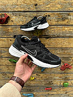 Мужские демисезонные  кроссовки текстиль  сетка Nike V2K run черные