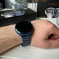 Умные стильне смарт часы для мужчин, многофункциональные круглые смартчасы, лучшие мужские Smart Watch Синие