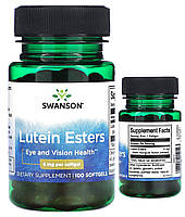 Swanson эфиры лютеина 6 мг 100 мягких таблеток витам для зрения и глаз экстракт цветков календулы